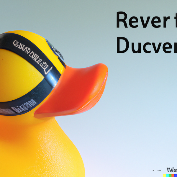 A picture of a creepy rubber duck, generated by DALL-E